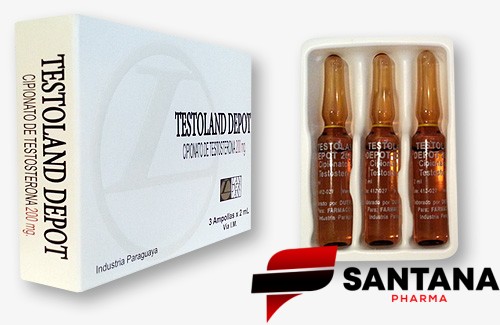 Testoland Deposteron (Cipionato de Testosterona) 200mg, 3 ampolas de 2ml - Landerlan