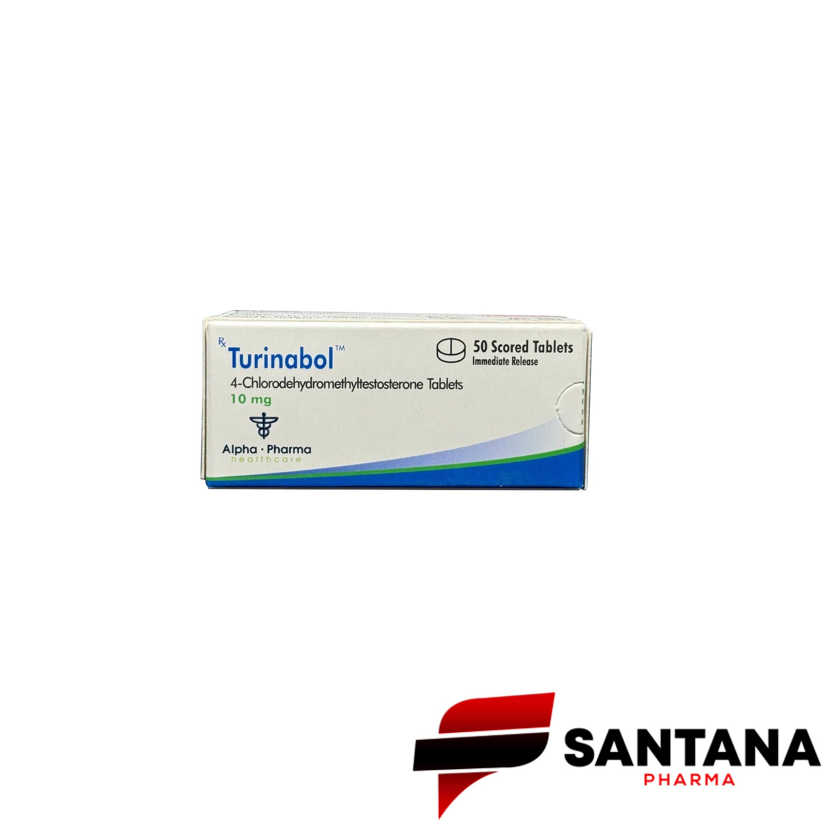 Turinabol (Clorodehidrometiltestosterona) 10mcg / 50 cápsulas - Alpha Pharma