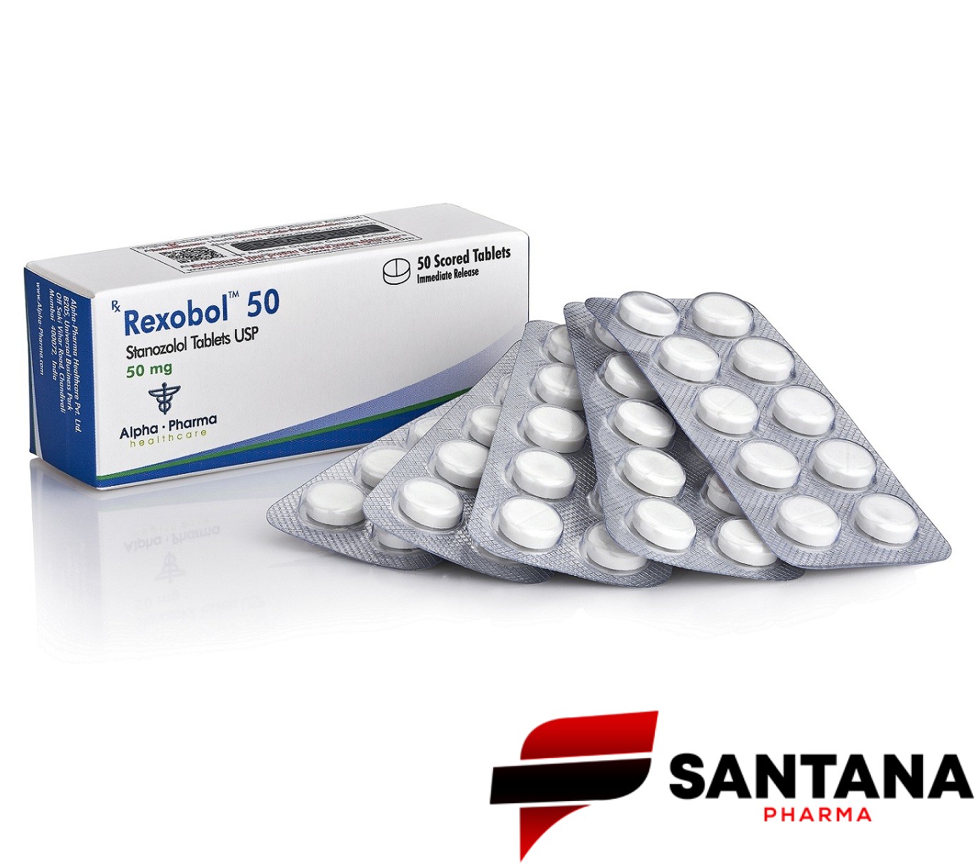 Rexobol (Estanozolol Oral) 10mg/50Comp. - Alfa Farma