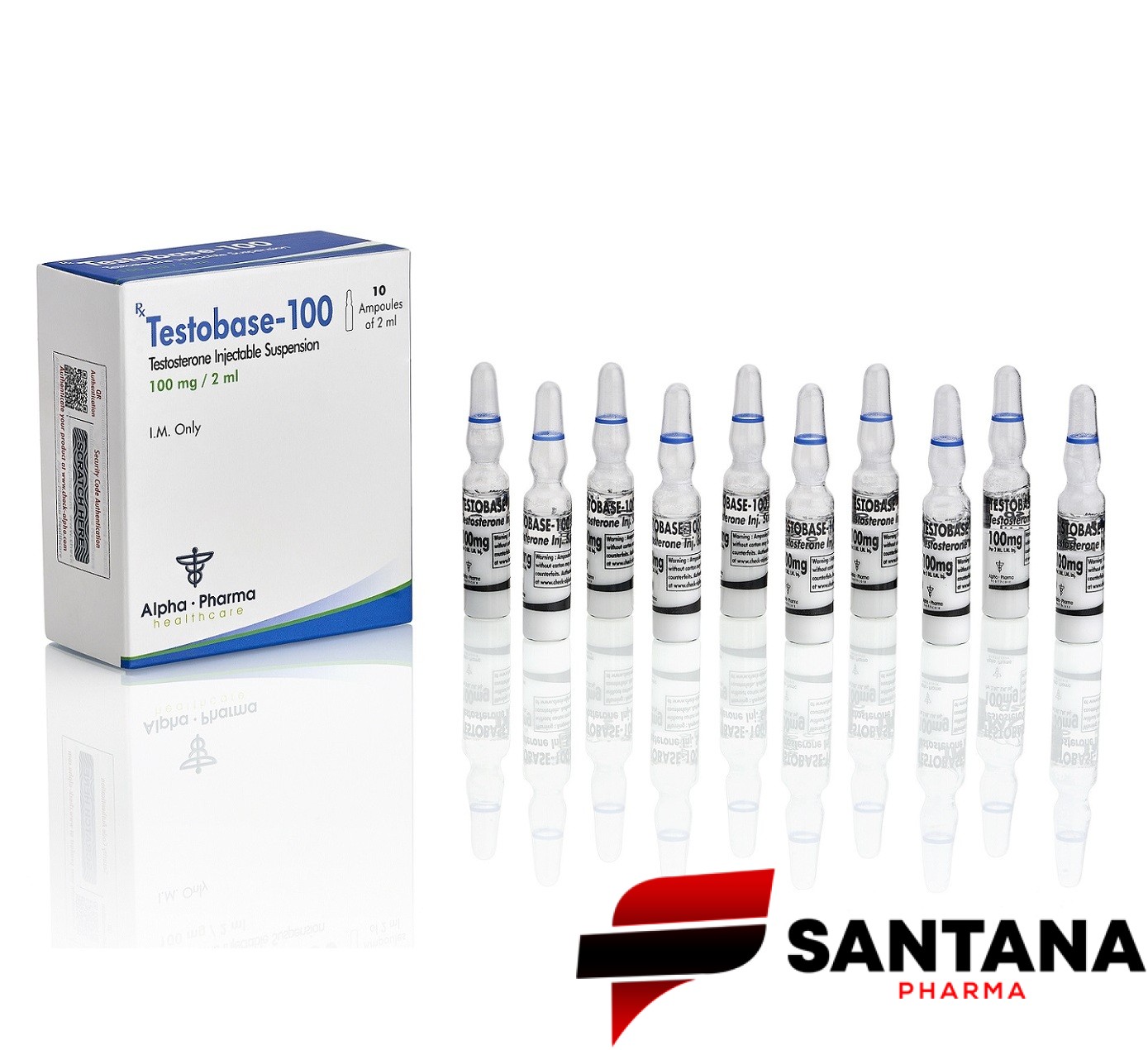 Testobase (Testosterona Suspensão) 100mg / 20ml - Alpha Pharma